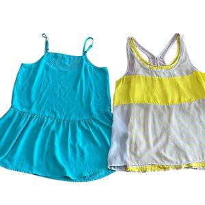 Two Sleeveless Summer Tops - One Express Sporty Size M and One Dressy Size S